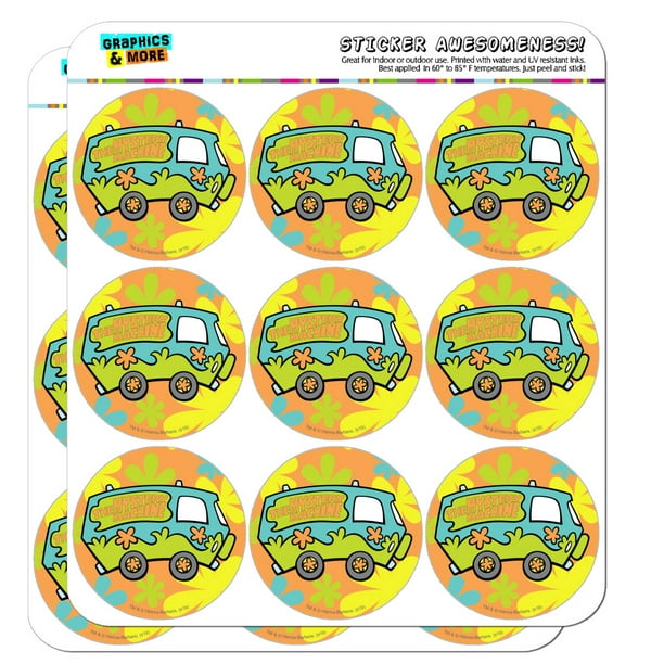 Scooby-Doo Mystery Van scrapbook bumper sticker wall decor vinyl decal 5"x 4.4"